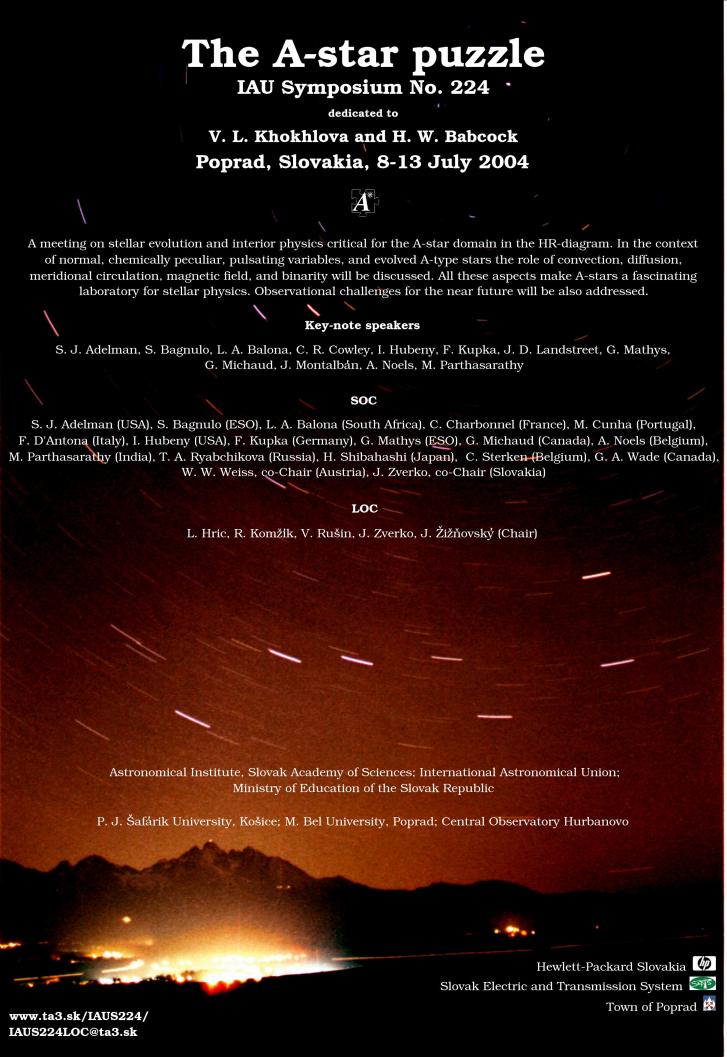 IAU Symposium 224 Poster