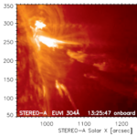 Pozorovania erupcie v extrémnom ultrafialovom žiarení 2. apríla 2022 kozmickou sondou STEREO-A agentúry NASA
